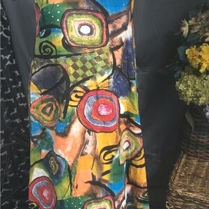 Zanzea Multicolor Abstract Print Maxi Dress